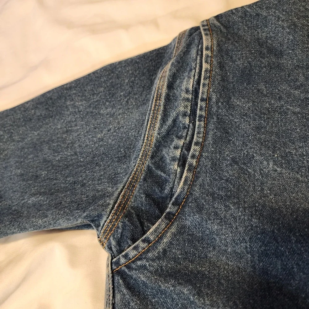 Vintage Polo Ralph Lauren Dungaree Denim‎ Jean Jacket Men's Large Made In USA - Picture 12 of 16